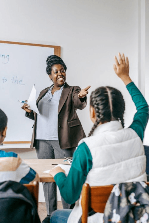 Teacher in classroom